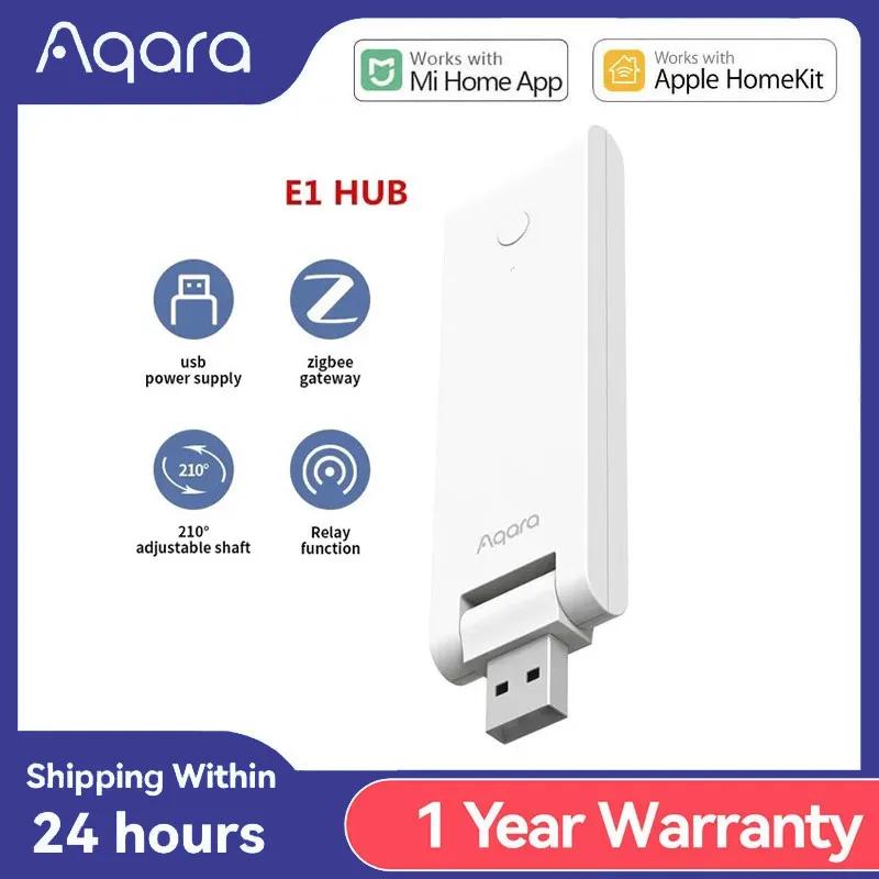 Aqara E1 허브 지그비 3.0 USB 스마트 게이트웨이, Aqara 허브 무선 지그비 연결 제어 리모컨, Mijia Mi home, Apple Homekit